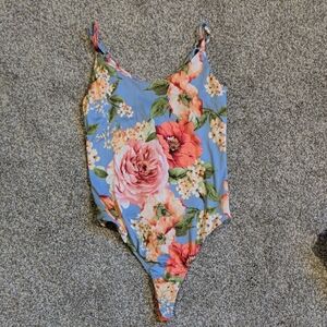 Polly & Esther Floral Bodysuit Thong